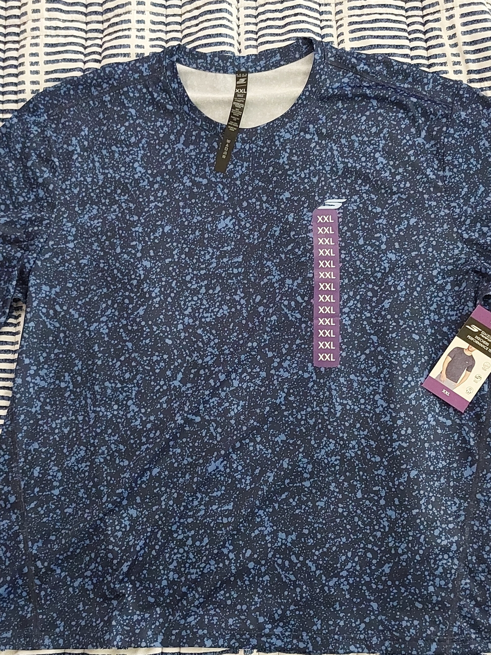 Skechers Men's Navy Blue Performance Crew Neck Shirt